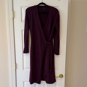 Banana Republic Deep Purple Long Sleeve Sweater Dress